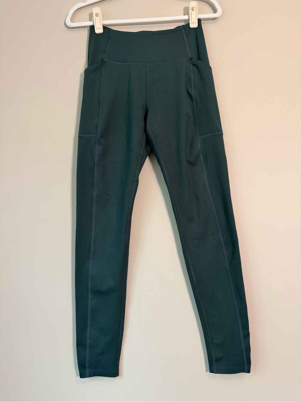 Girlfriend Collective Compressive Pocket Leggings Dark Green High Rise Sz M VGUC